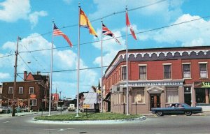 Flags at The Royal Bank Of Canada Main Street St Stephen New Brunswick Postcard