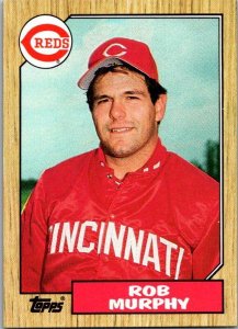 1987 Topps Baseball Card Rob Murphy Cincinnati Reds sk3307