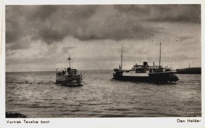 Nautica Netherlands Den Helder Vertrek Texelse Boot Vintage Postcard C261