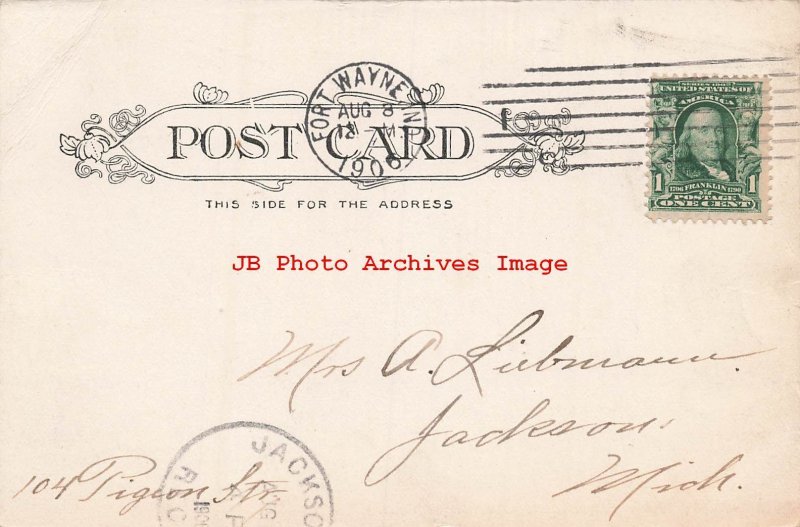 IN, Fort Wayne, Indiana, Calhoun Street, North From Wayne, 1906 PM