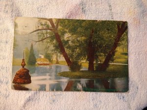 1908 View in Oak Ridge Cemetery, Springfield, IL Illinois Postcard