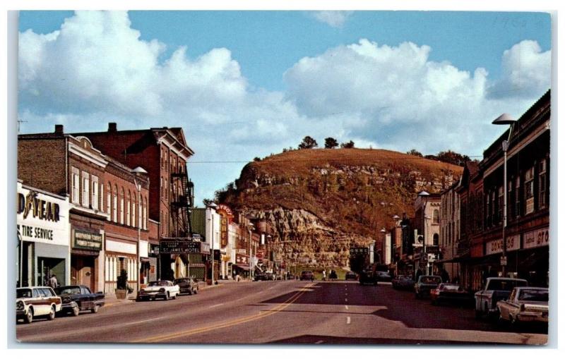 1960s Red Wing Mn St Scene Nybo S Cafe Barn Bluff St James Hotel Postcard United States Minnesota Other Postcard Hippostcard