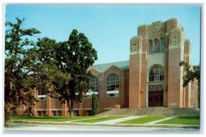 c1960s CL Preus Gymnasium Luther College Exterior Decorah Iowa IA Trees Postcard