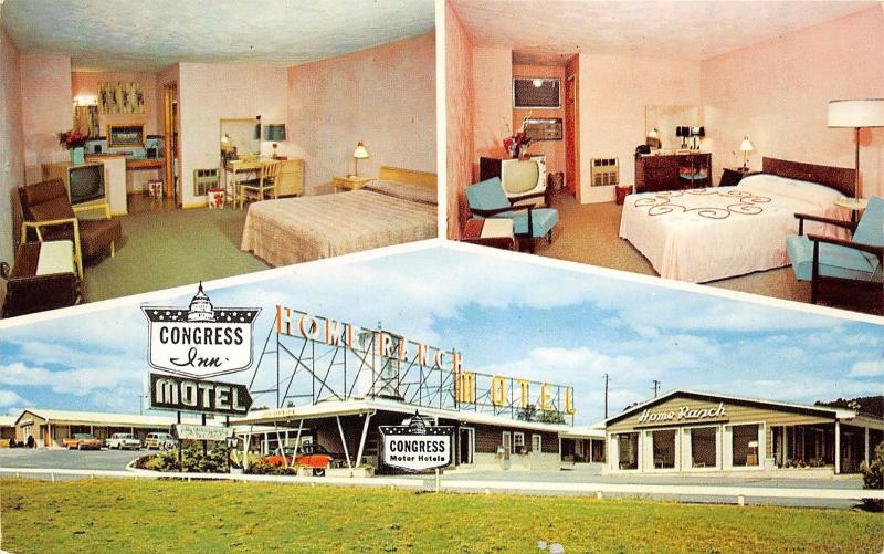 Harrisburg Pennsylvania~Congress Inn Hotel (Formerly Home Ranch Motel)~1950s Pc