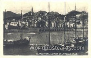 Le Port et la Vieille Ville Menton, France, Carte, Unused 