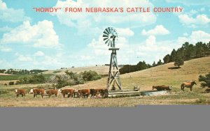 Howdy Supply Good Water & Range Grass Cattle Country Nebraska Vintage Postcard