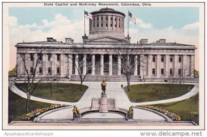 Ohio Columbus State Capitol And Mckinley Monument