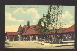 KALAMAZOO MICHIGAN CENTRAL RAILROAD DEPOT TRAIN STATION VINTAGE POSTCARD