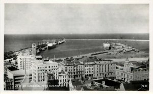 RPPC Postcard PE 10 View of Harbour, Port Elizabeth South Africa, Unposted