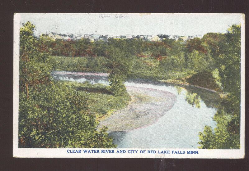 RED LAKE FALLS MINNESOTA CLEAR WATER RIVER VINTAGE POSTCARD BOULDER COLO.