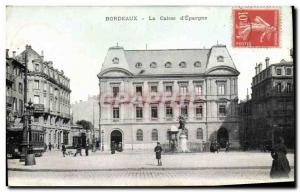 Old Postcard Bank Bordeaux Caisse d & # 39Epargne Tramway