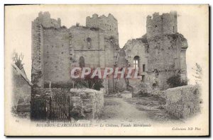Old Postcard Chateau Facade meridionale Bourbon Archambault