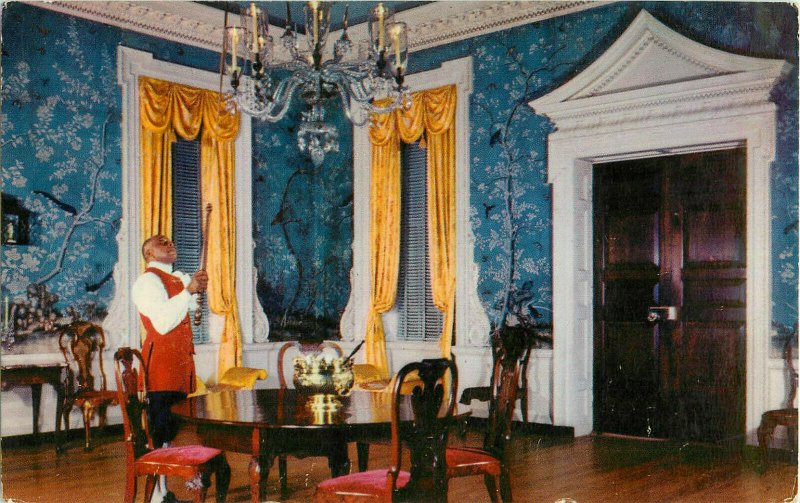 Postcard Supper Room, Governor's Palace, Williamsburg, VA Posted 1960