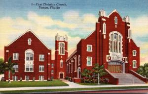 Florida Tampa First Christian Church Curteich