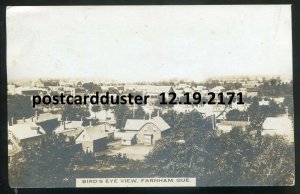 h3940 - FARNHAM Quebec 1910 Birds Eye View. Real Photo Postcard