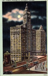 Illinois Chicago The Wrigley Building By Moonlight 1930