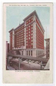 La Salle Street Railroad Depot Chicago IL 1905 postcard