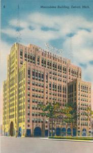 Radio Station WXYZ on Maccabees Building - Detroit MI, Michigan - Linen