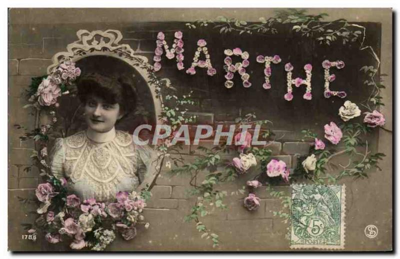 Old Postcard Martha Surname
