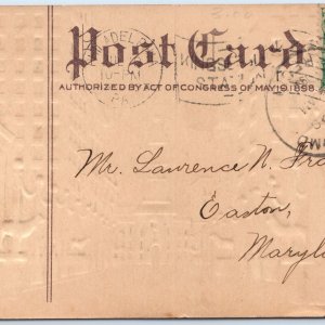1907 Philadelphia PA Elks Convention Court Honor Kingsessing Station Cancel A169