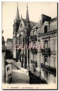 Vannes Old Postcard The cathedral