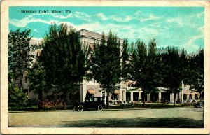 Miramar Hotel Antique Auto Miami Florida FL UNP 1920s Vtg Postcard
