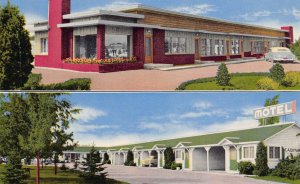 Eastwood Motel US 10 Spokane Washington 1950s chrome postcard