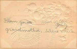 Thanksgiving, Turkey, Flowers, Oranges, Airbrushed, Embossed