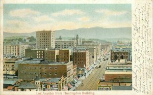 Birdseye Trolleys Los Angeles California Huntingdon Rieder C1905 Postcard 21-503