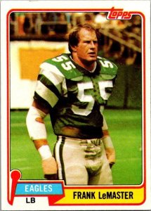 1981 Topps Football Card Frank LeMaster Philadelphia Eagles sk10226
