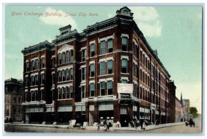 c1910's Grain Exchange Building Exterior Roadside Sioux City Iowa IA Postcard