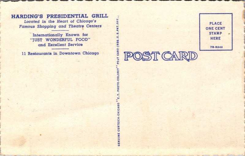 Linen PC Harding's Presidential Grill 109 W. Madison St in Chicago, Illinois