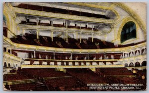 K46/ Chicago Illinois Postcard c1910 Interior Auditorium Theatre Seating 10