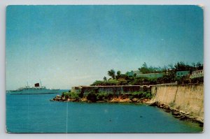 San Juan  Puerto Rico   Ancient Walls    Postcard
