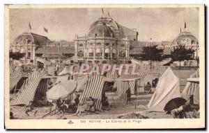 Old Postcard Royan Casino and the Beach