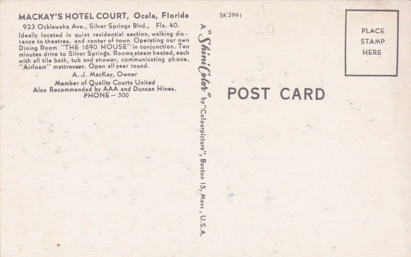 Florida Ocala McKay's Hotel Court sk4448