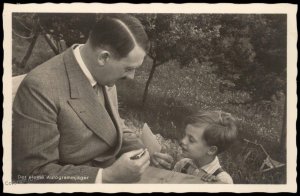 3rd Reich Germany Hitler and Little Boy Hoffmann Nr630 RPPC UNUSED G100179