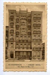 497208 BELGIUM 1931 year Blankenberghe Strand Hotel advertising Vintage RPPC