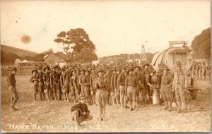 1912 Mint USA US Invasion Mexico Water Wagon RPPC Picture Postcard