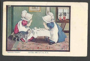 Ca 1905 PPC* VINTAGE SUNBONNET TWINS BY DOROTHY DIXON SAYING GRACE MINT SEE INFO