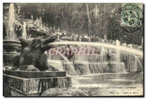 Old Postcard Parc de St Cloud Cascades