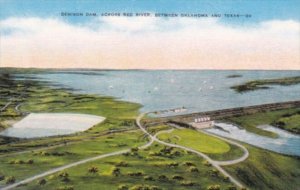 Texas Aerial View Of Denison Dam Across Red River Between Oklahoma and Texas