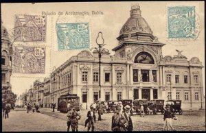 brazil, SALVADOR, Bahia, Palacio da Acclamacao, Tram (1921) Postcard