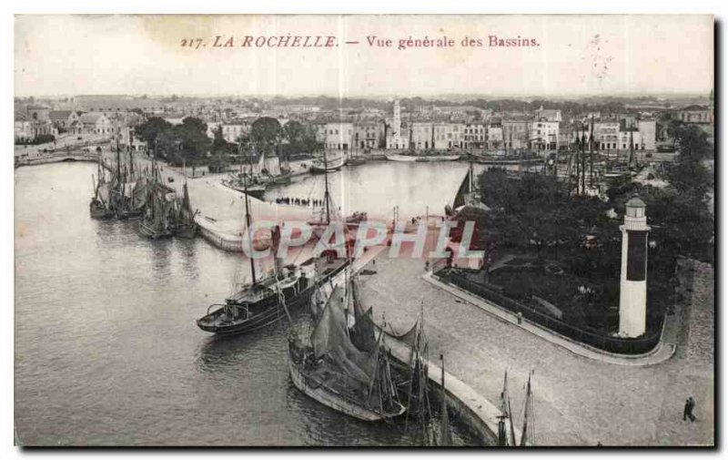 Old Postcard La Rochelle General view of Boat Basin