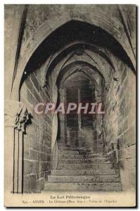 Old Postcard Lot Picturesque Assier Chateau De Voute I & # 39Escalier