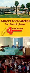 TX - San Antonio. Albert Pick Motel (3.5 X 8.25). 