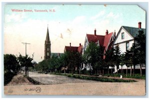 c1905 William Street Yarmouth Nova Scotia Canada Unposted Antique Postcard