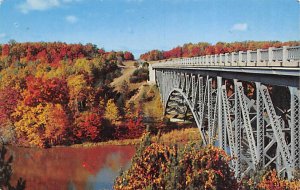 Cooley Bridge Across The Pine River  - Manistee, Michigan MI