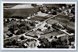 Västra Götaland Sweden Postcard Aerial view of Hedekas c1930's RPPC Photo