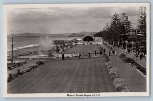 Napier North Island New Zealand Postcard Marine Parade c1920's RPPC Photo